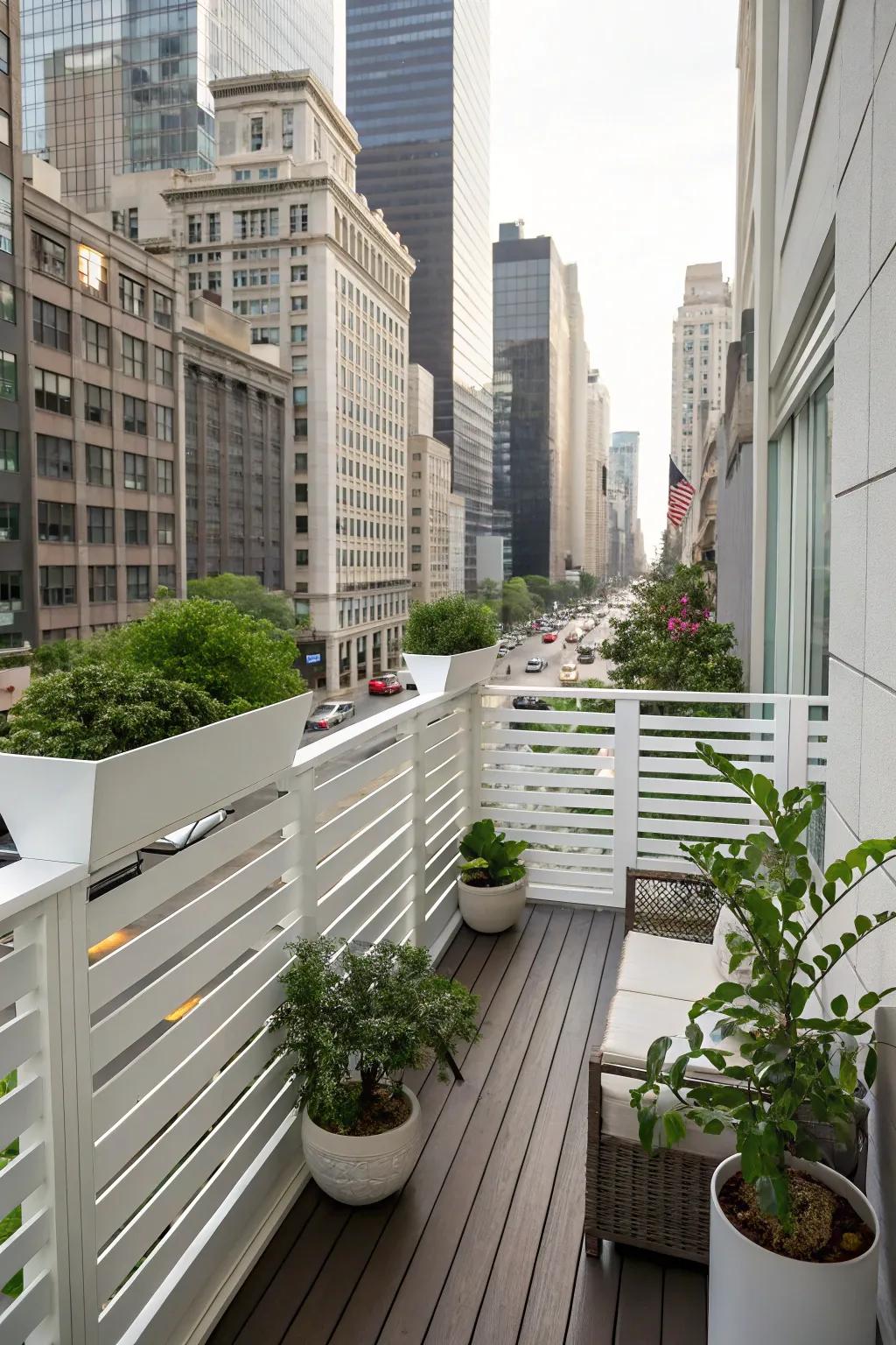 Horizontal slats offer elegant simplicity.