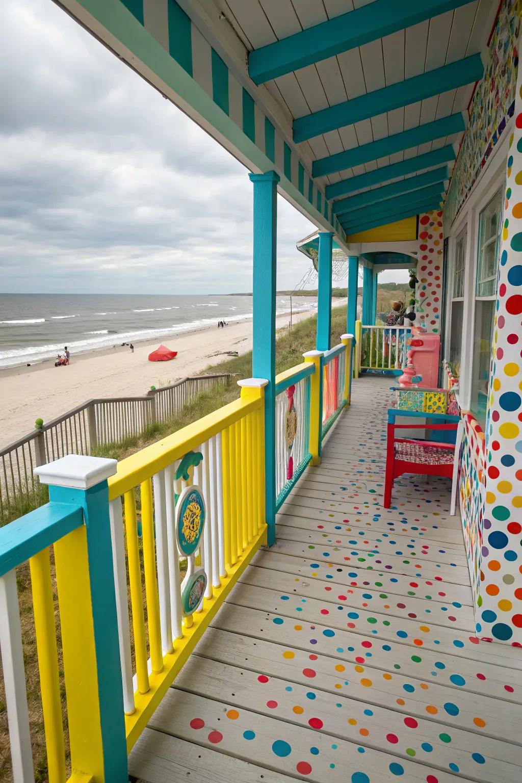 Patterned railings add a fun, unique twist.