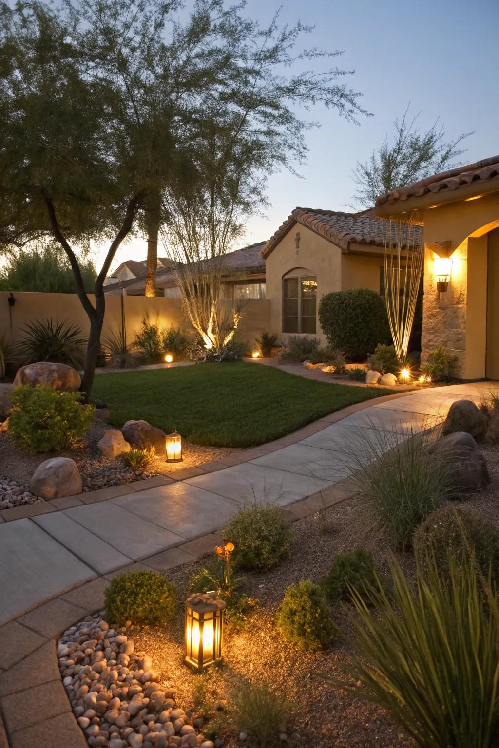 Outdoor lighting transforms your space into a nighttime wonderland.