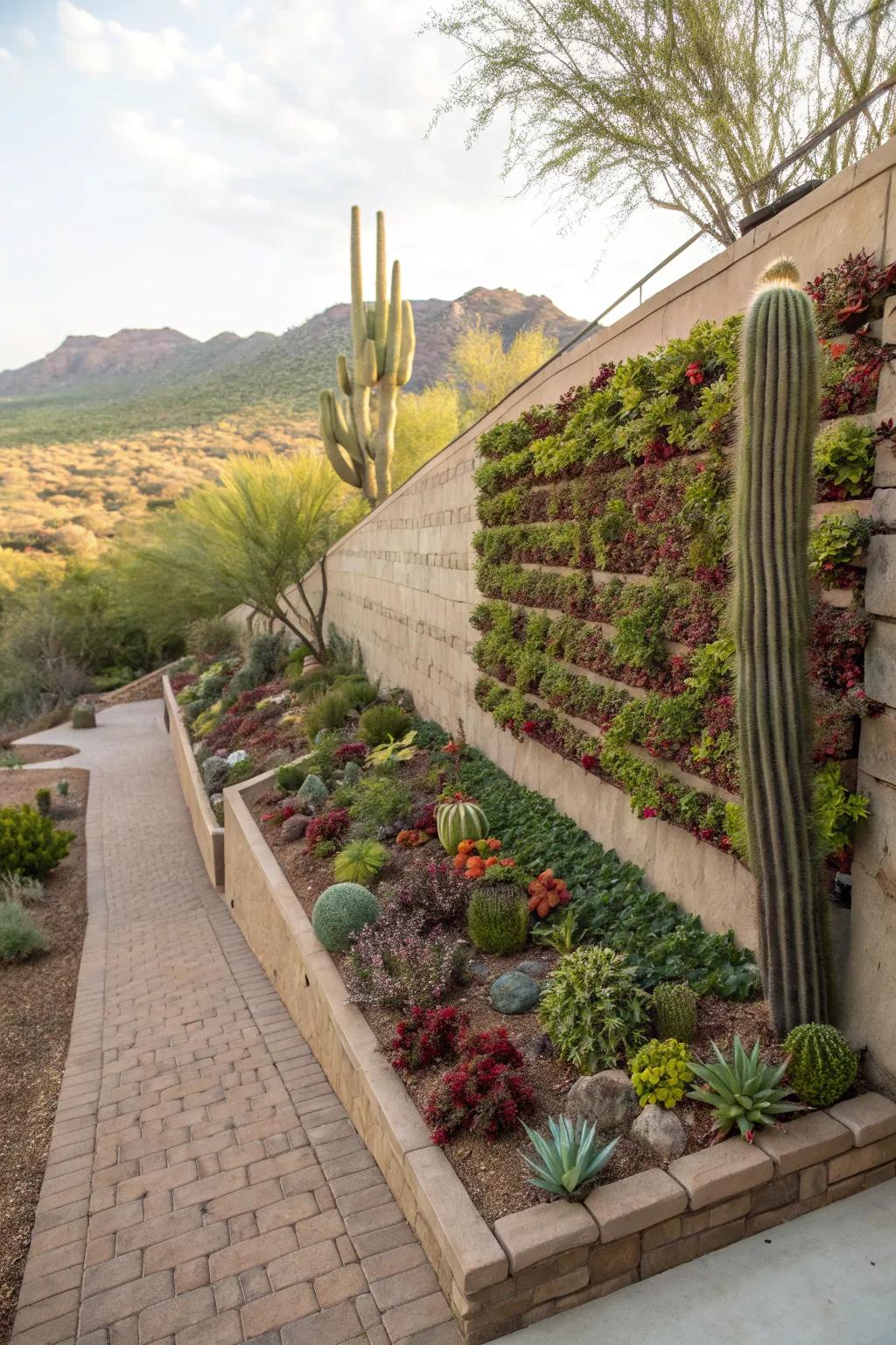 Vertical gardens elevate your space with lush, layered greenery.