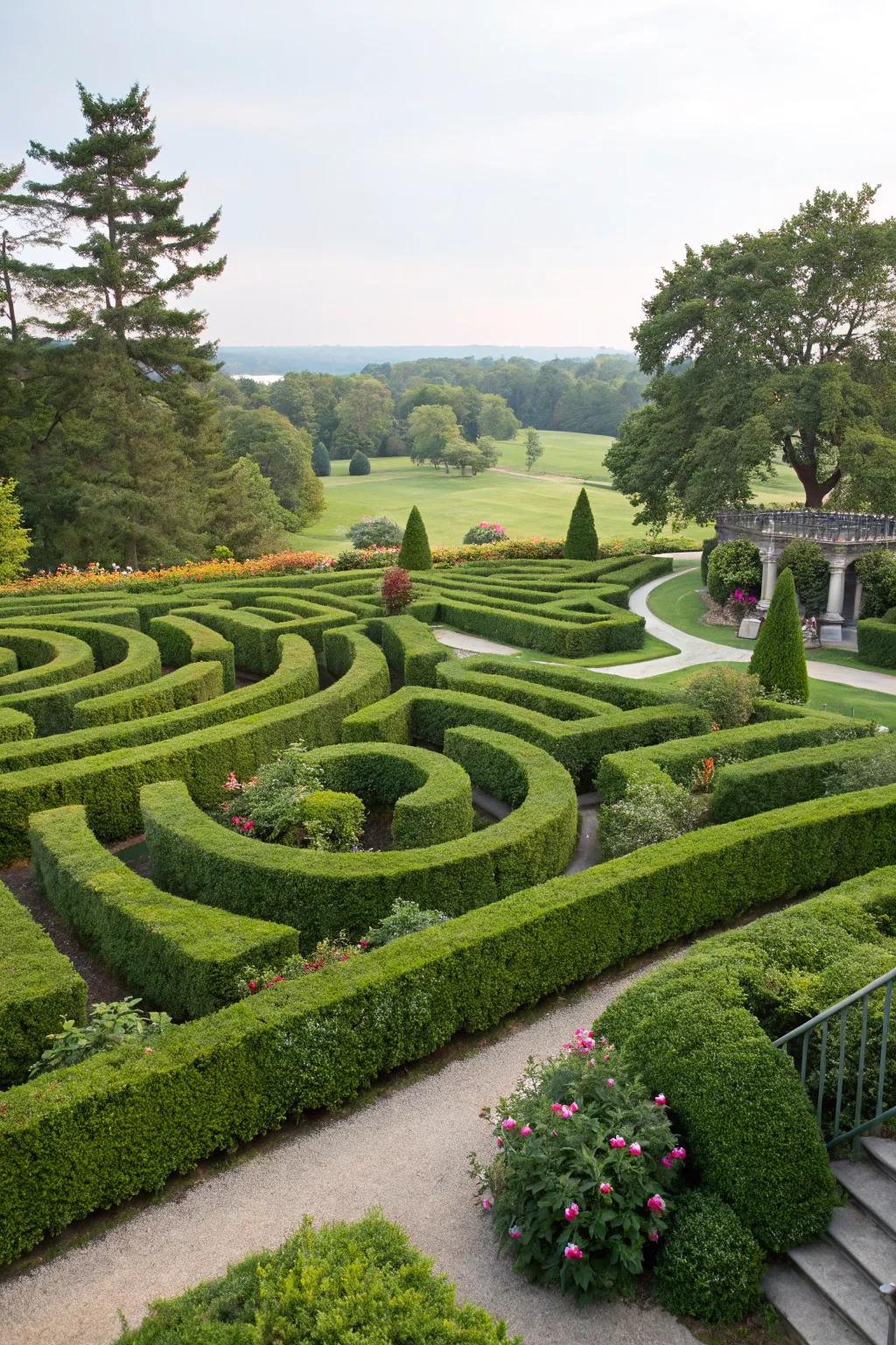 Create a captivating labyrinth with Japanese boxwood.