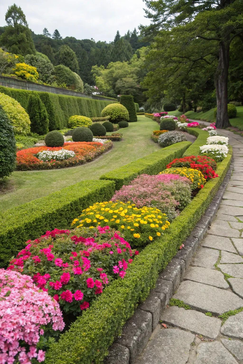 Japanese boxwood offers clean and elegant garden borders.