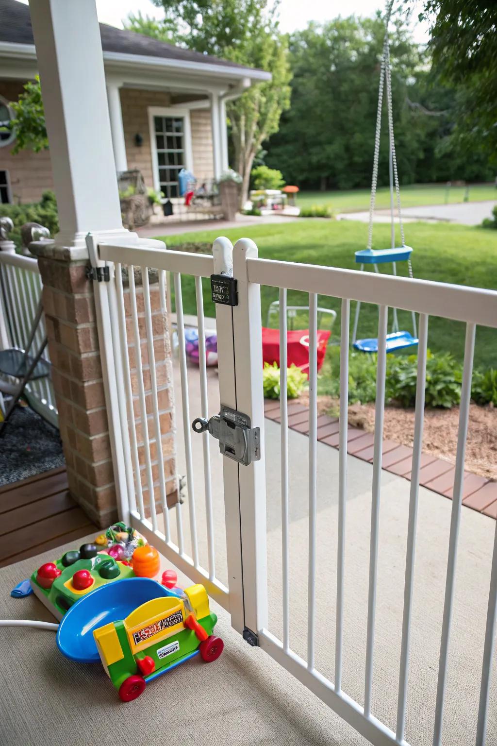 Safety first with child-friendly gate features.
