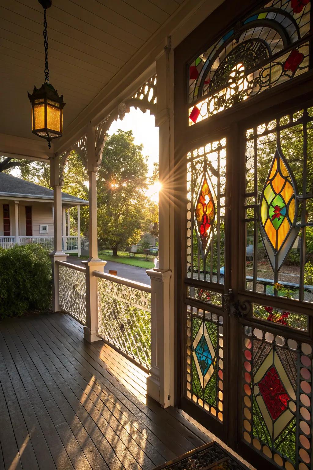 A colorful dance with stained glass accents.