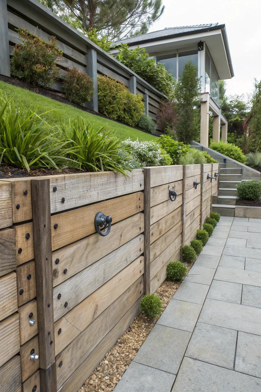 Timber and metal fusion for a modern edge.