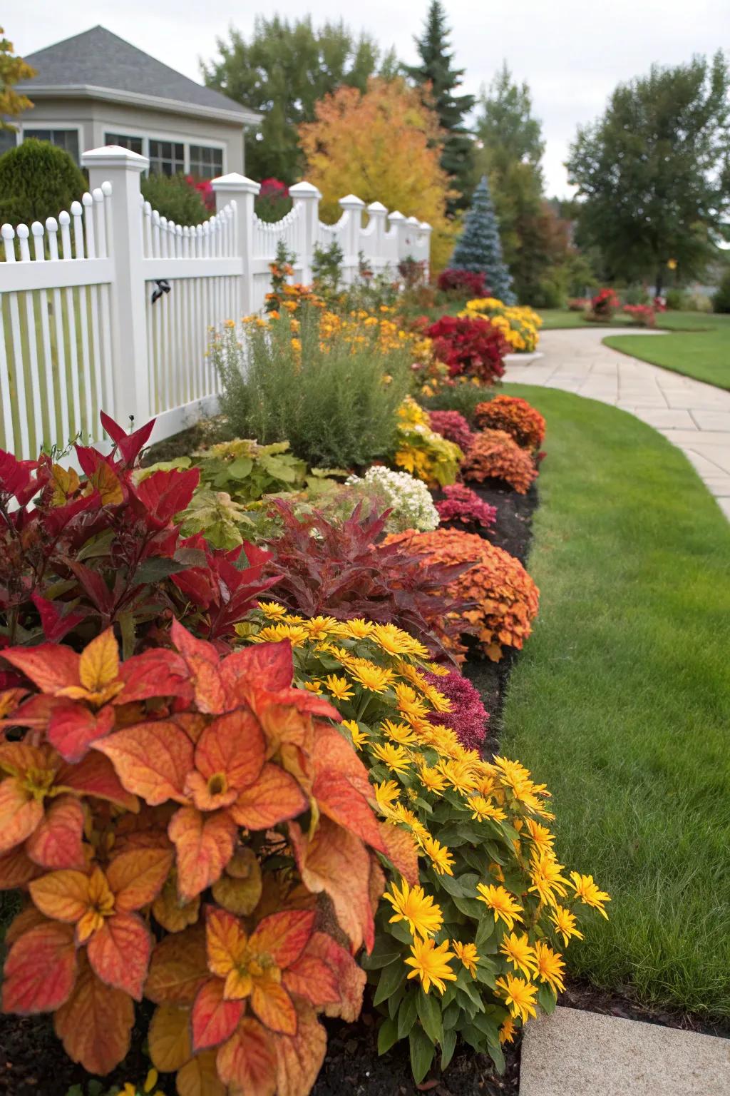 Seasonal plants create a dynamic and evolving landscape.