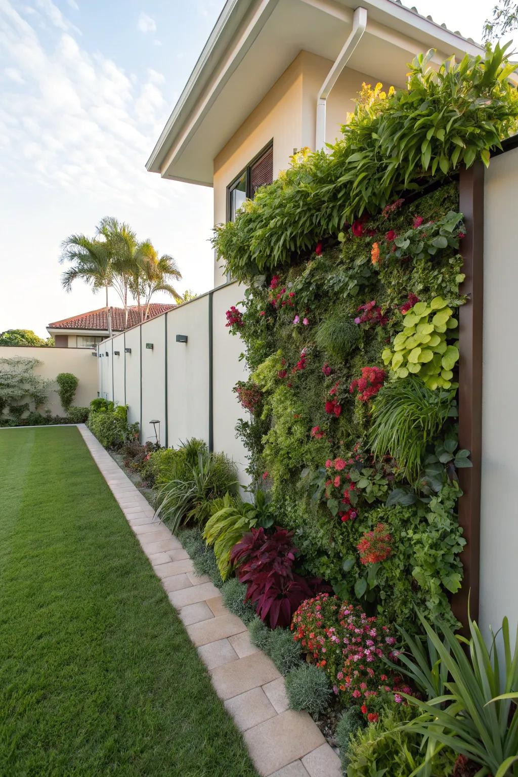 Vertical gardens are creative and space-efficient.