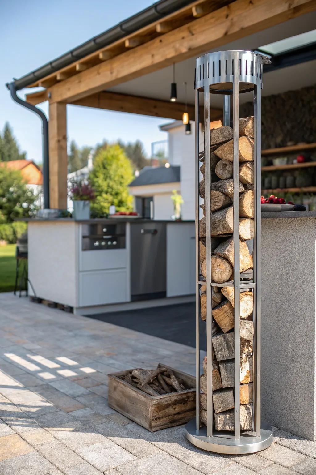 Elevate your storage game with a freestanding metal tower.