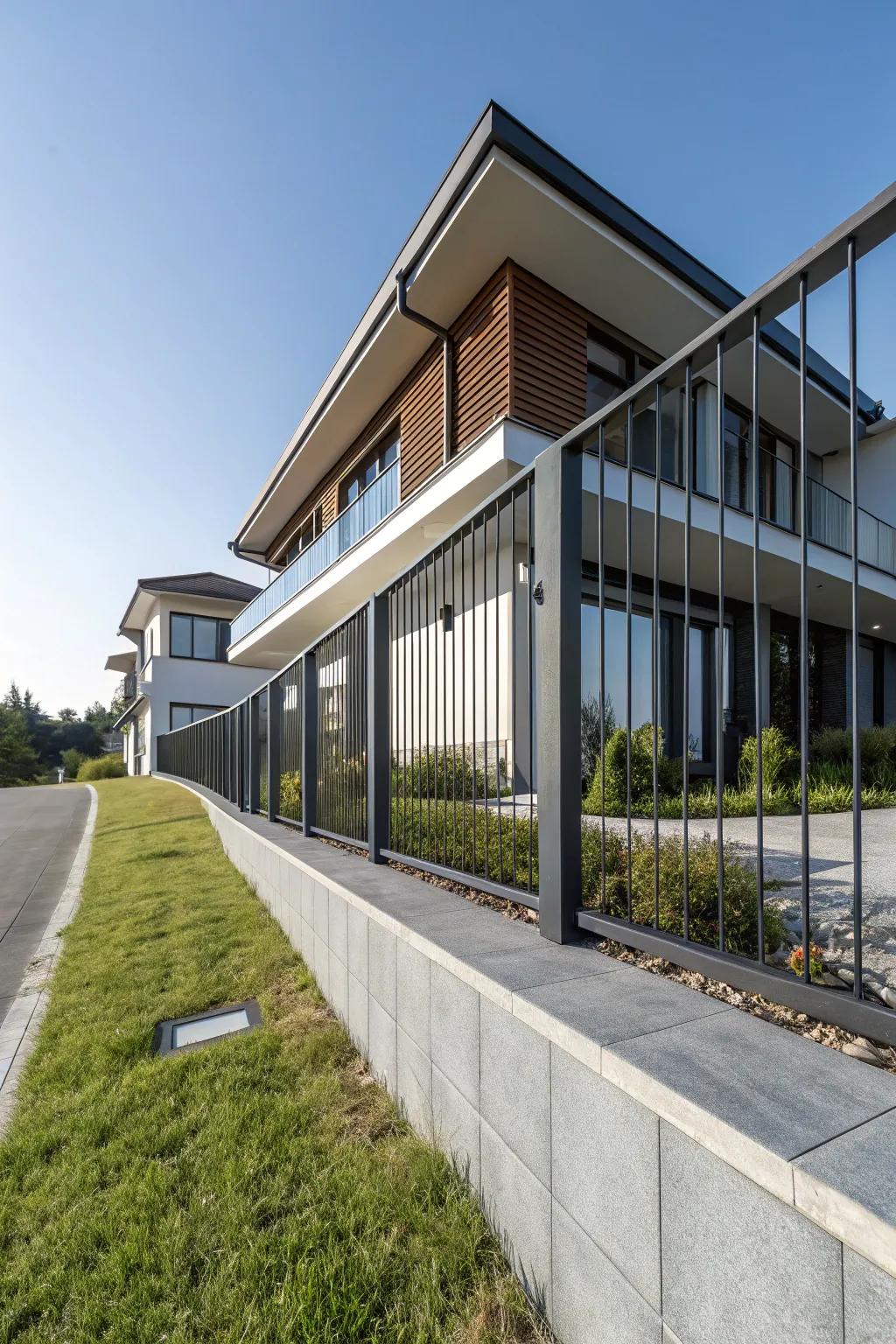 Metal edging provides a sleek, modern touch.