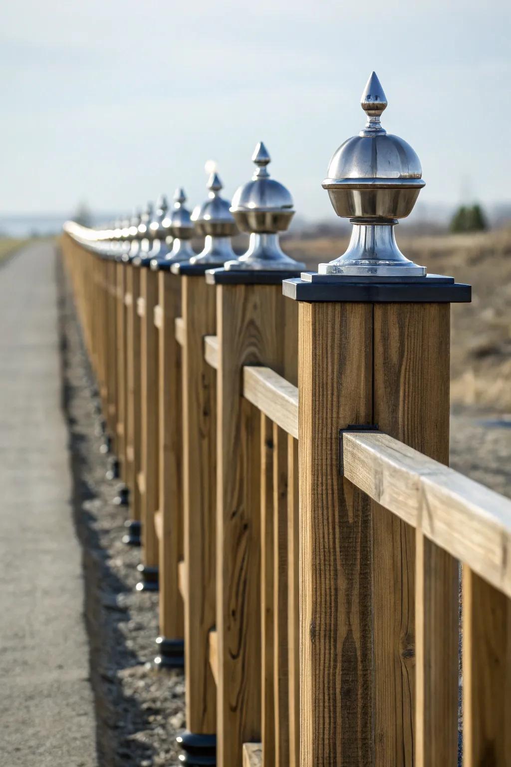 Add elegance with decorative post caps on your fence posts.