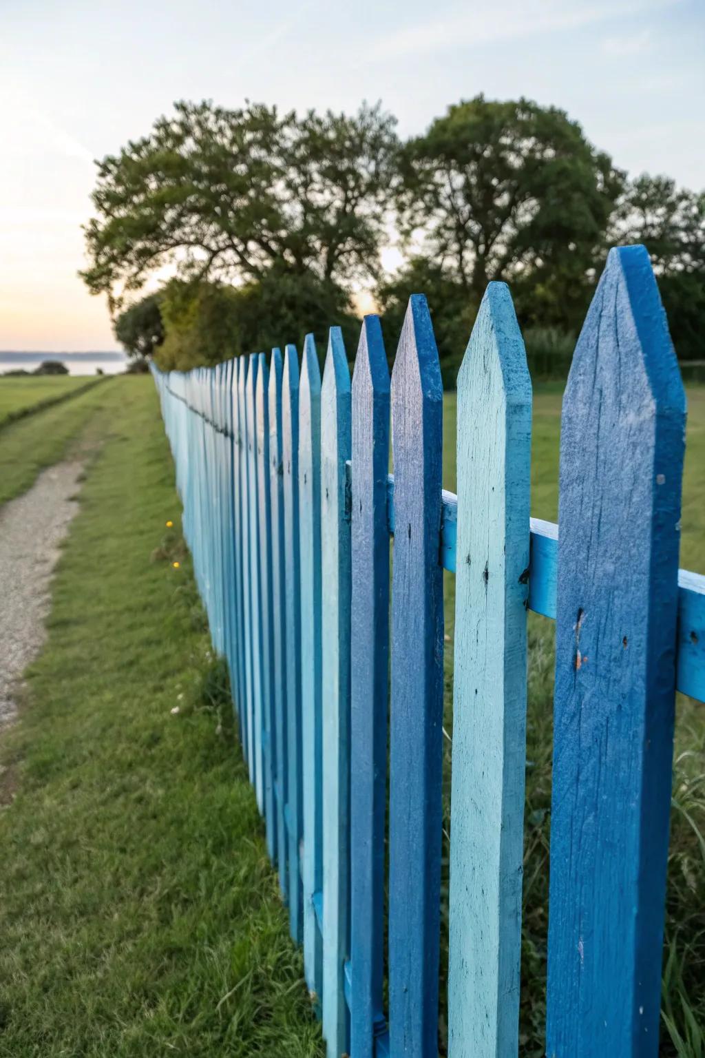 Brighten up your fence posts with a splash of color.