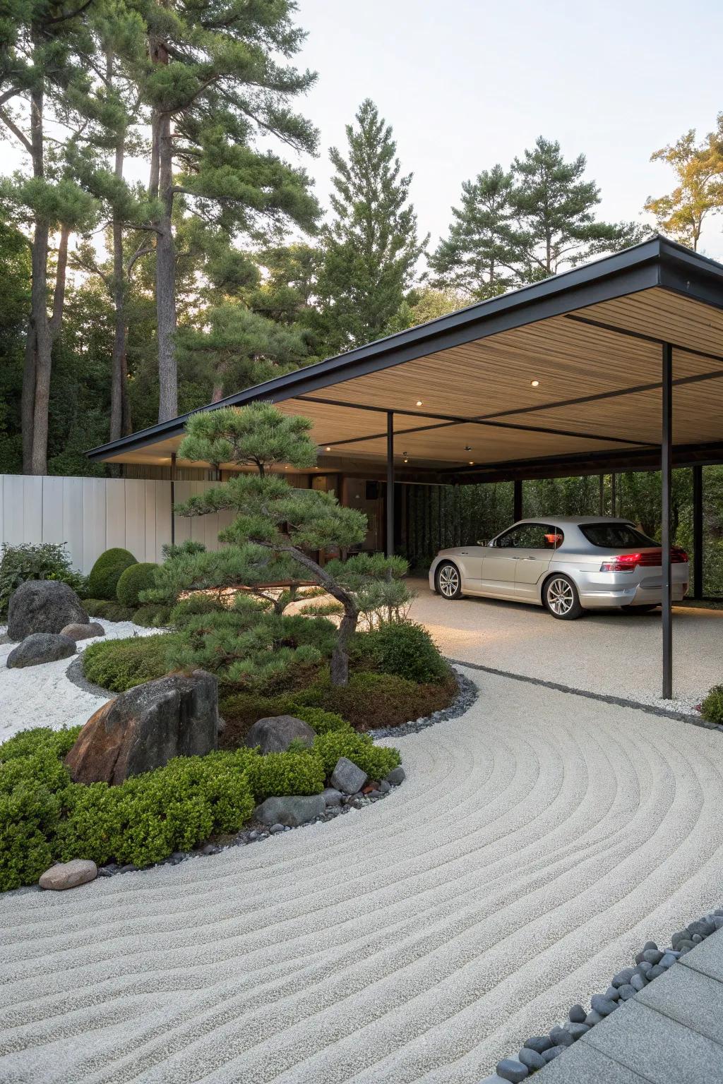 Zen gardens offer tranquility and peace.