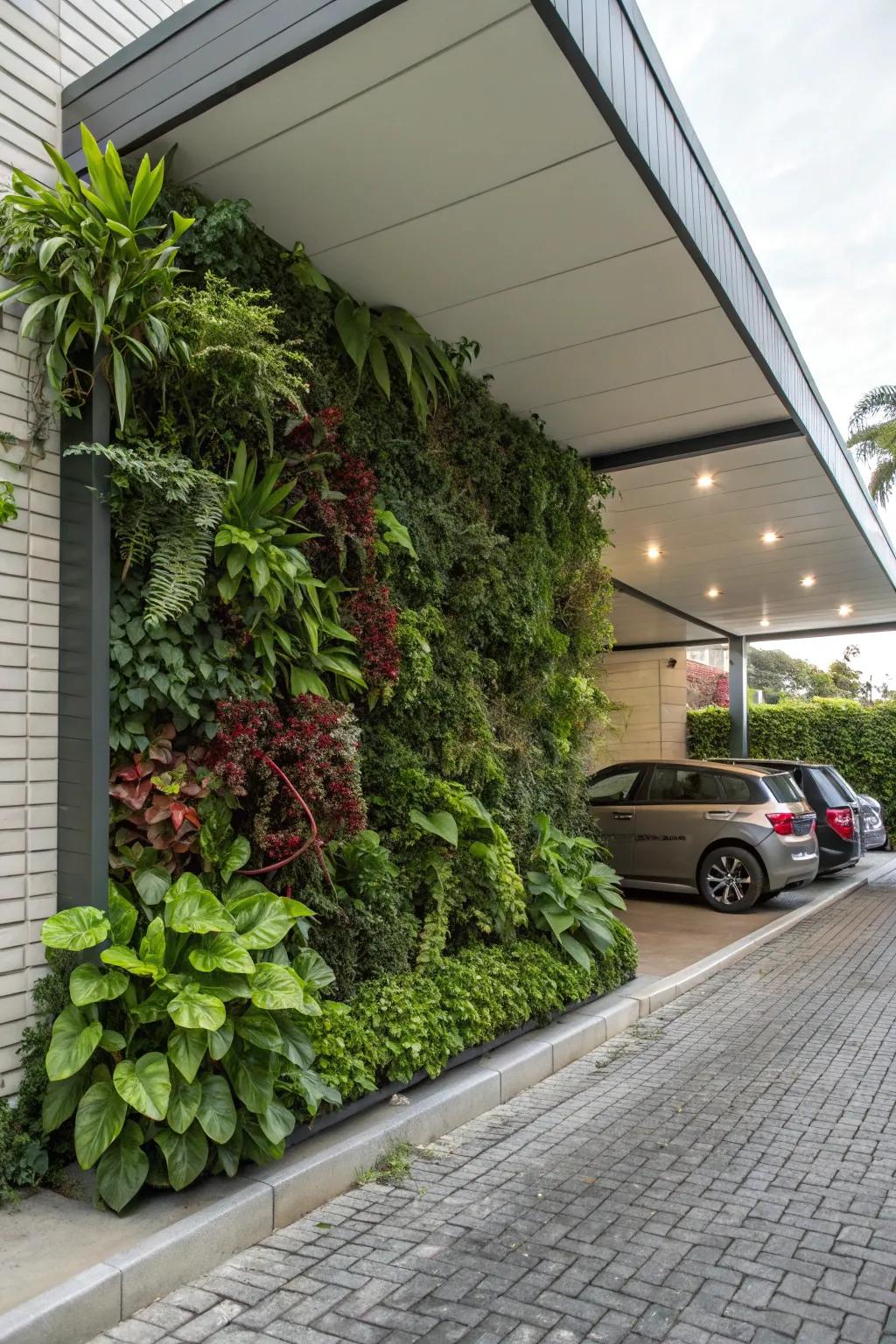 Vertical gardens bring life to vertical spaces.
