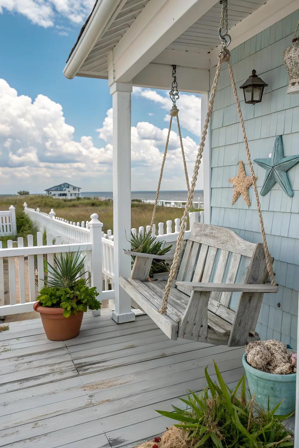 Coastal whitewash stain offers a breezy and relaxed vibe.