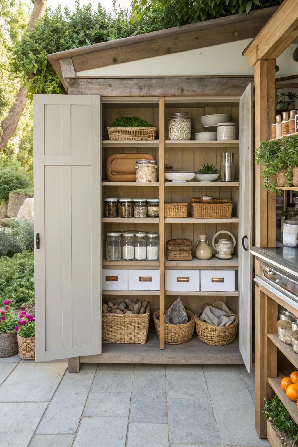 Smart storage keeps everything in order.