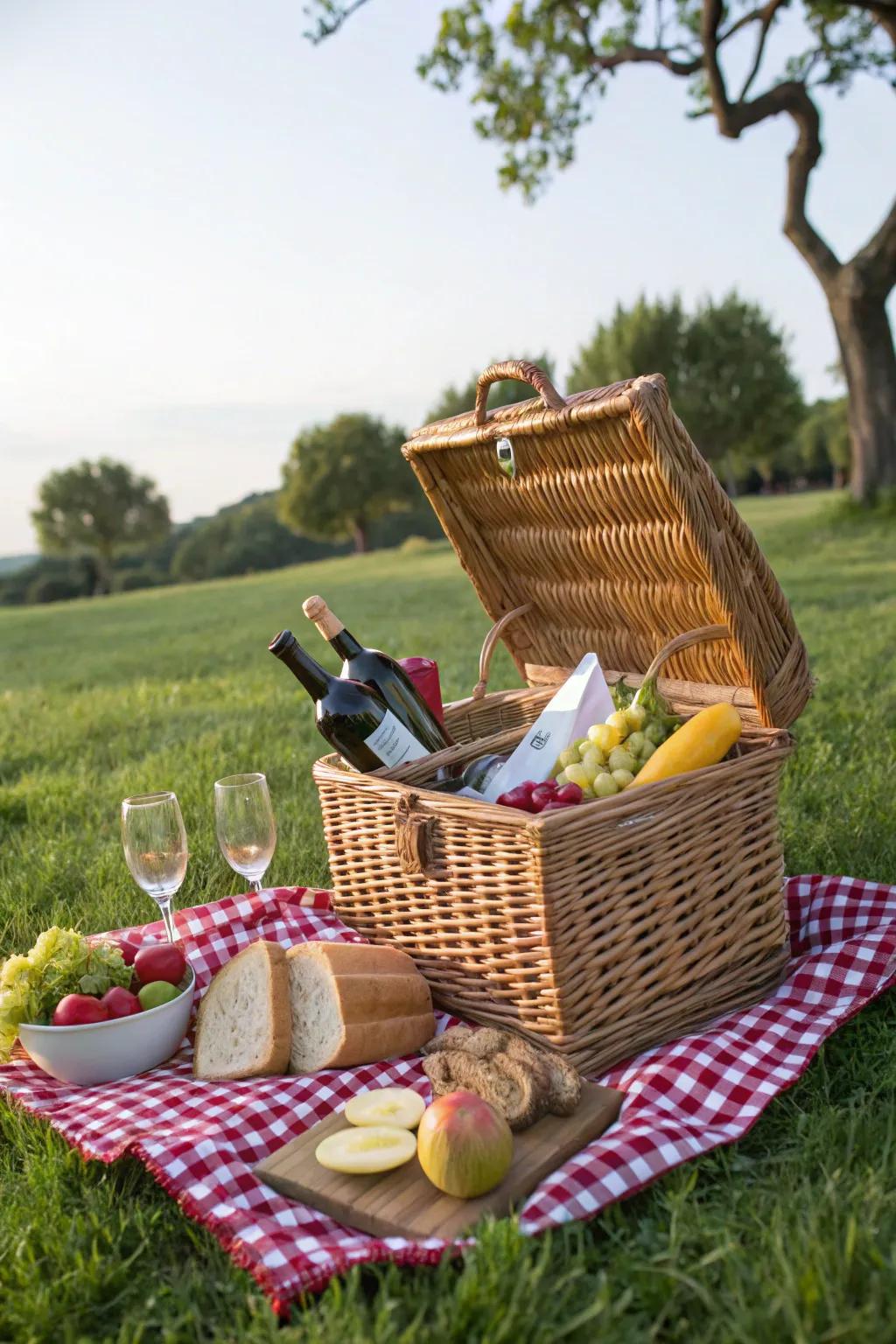A classic picnic basket bringing both function and style.