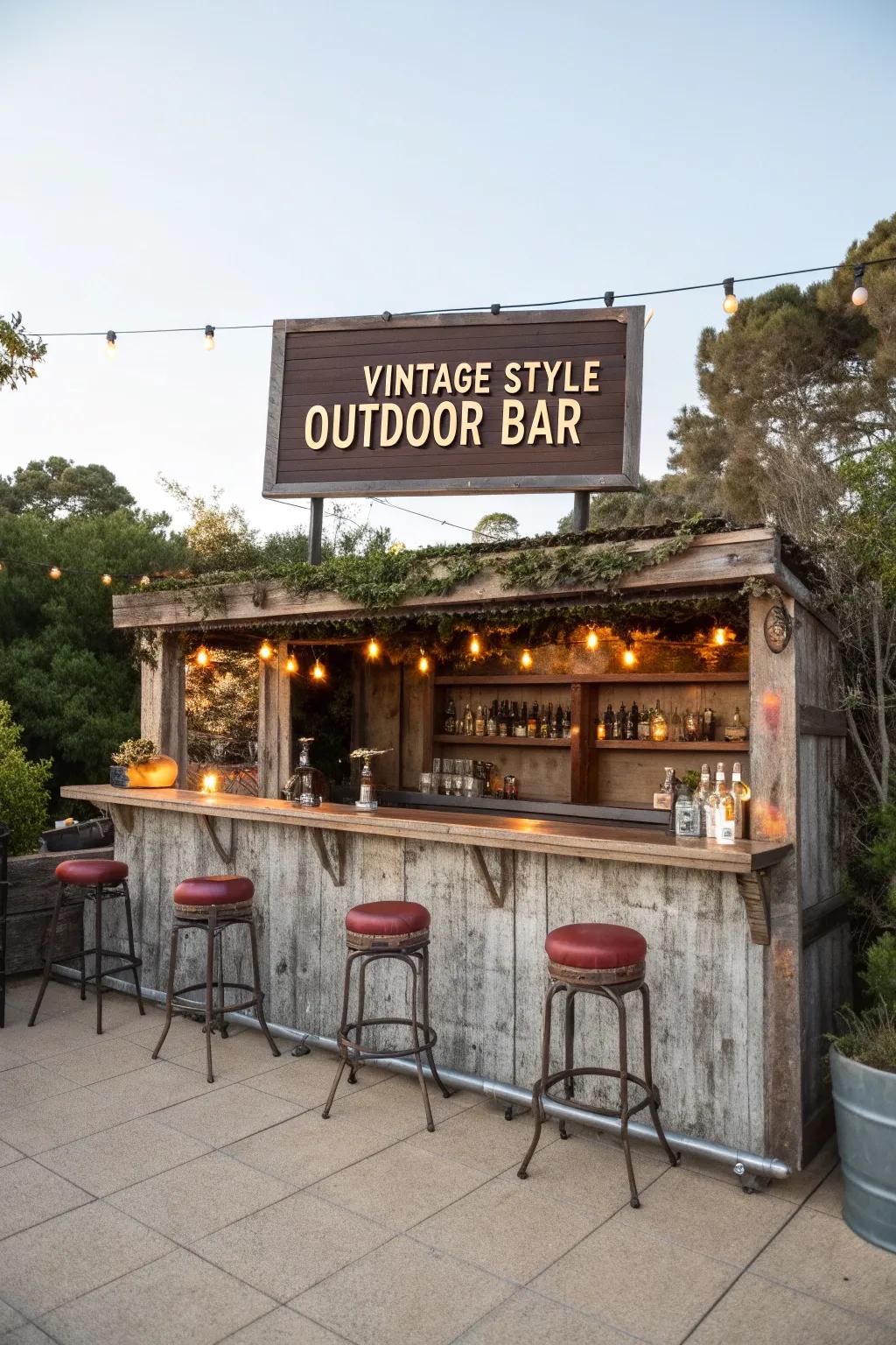 A vintage-inspired bar, full of character and charm.