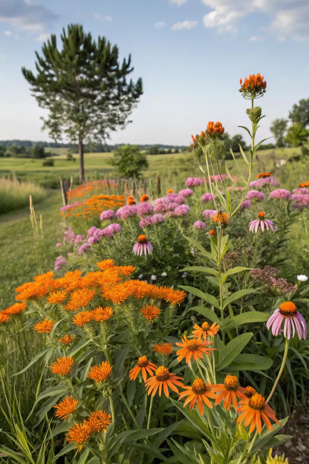 A Kansas garden showcasing native plants that thrive beautifully.