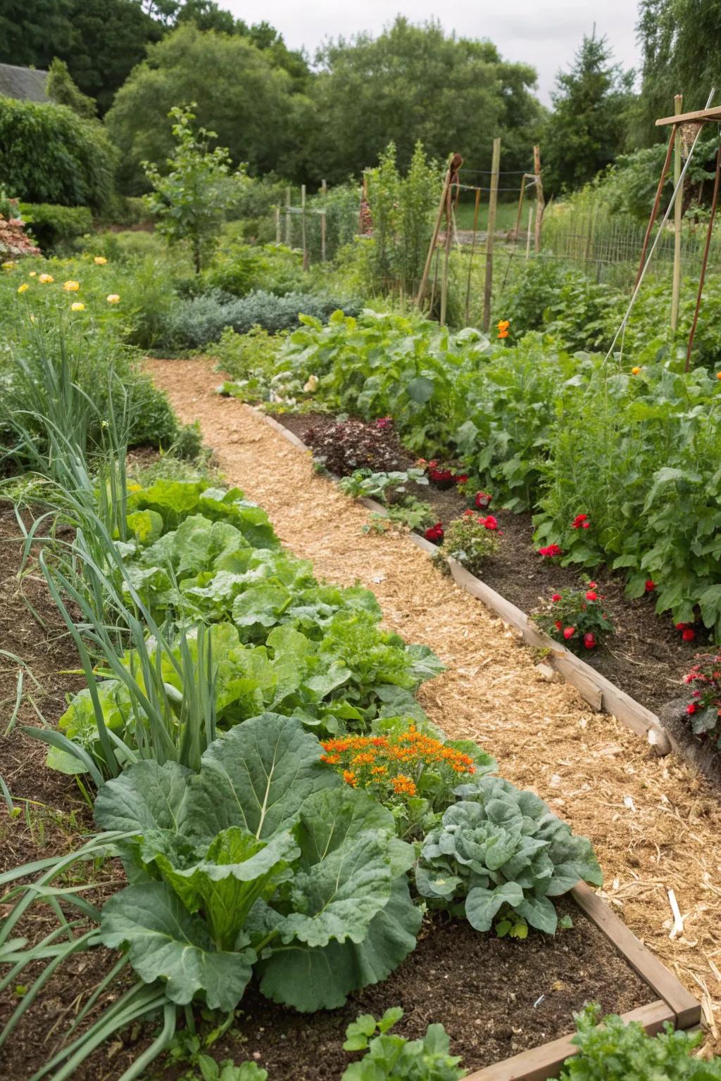 Cover crops act as living mulch, boosting soil health.