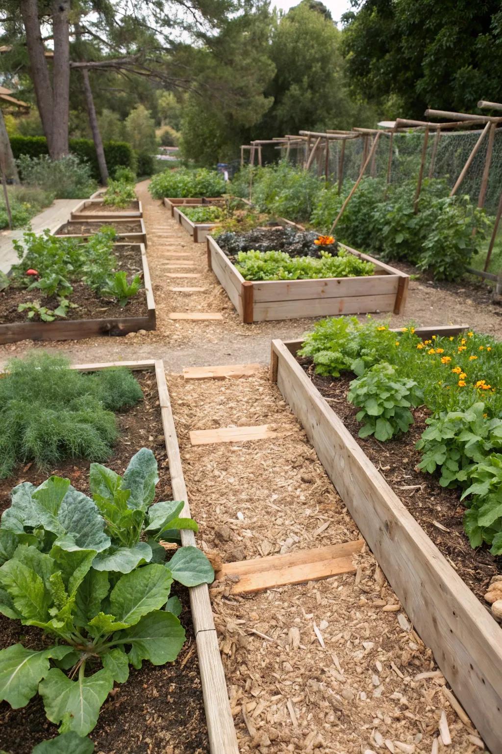 Wood chips offer a clean and professional garden appearance.