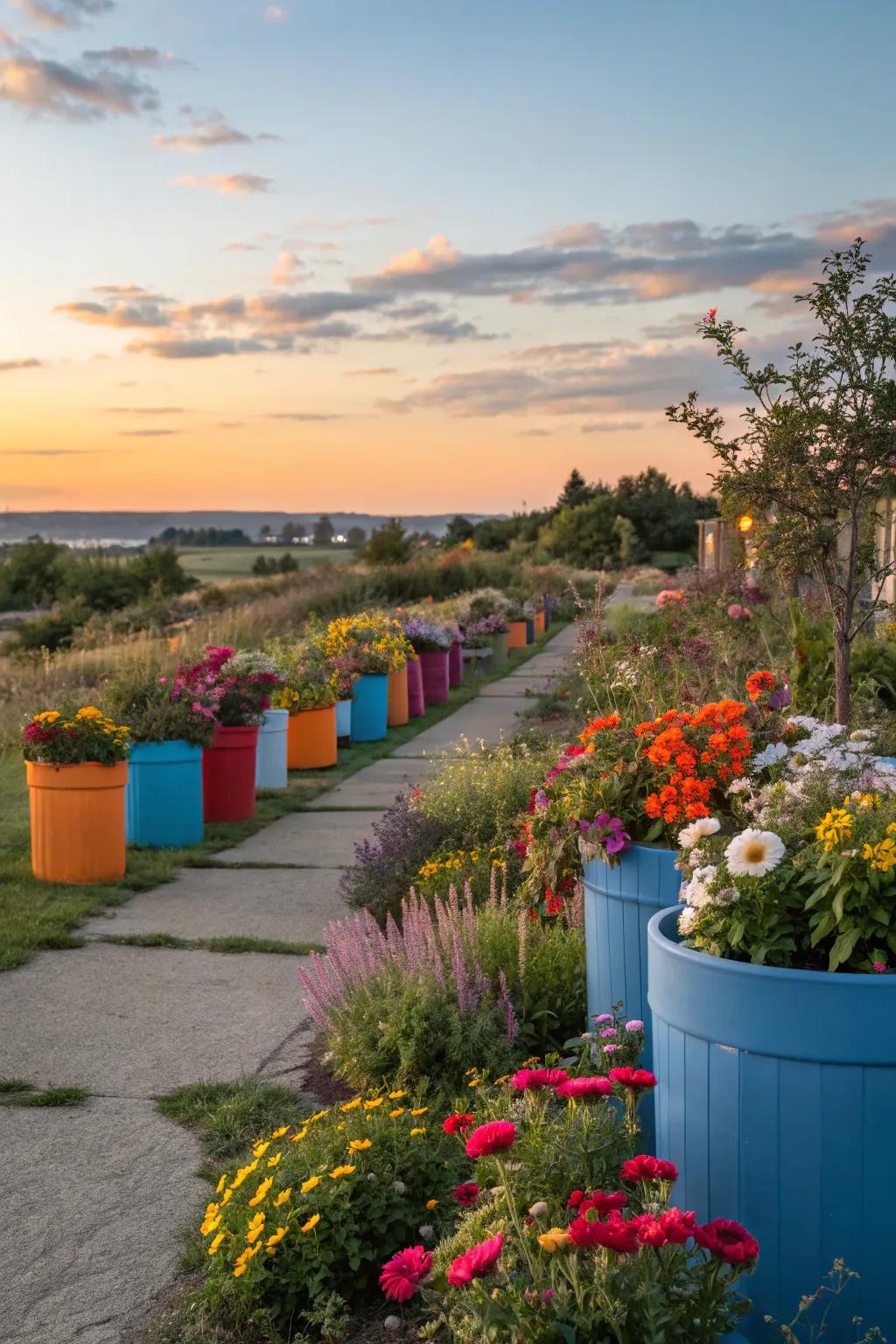 Seasonal containers keep your garden vibrant year-round.