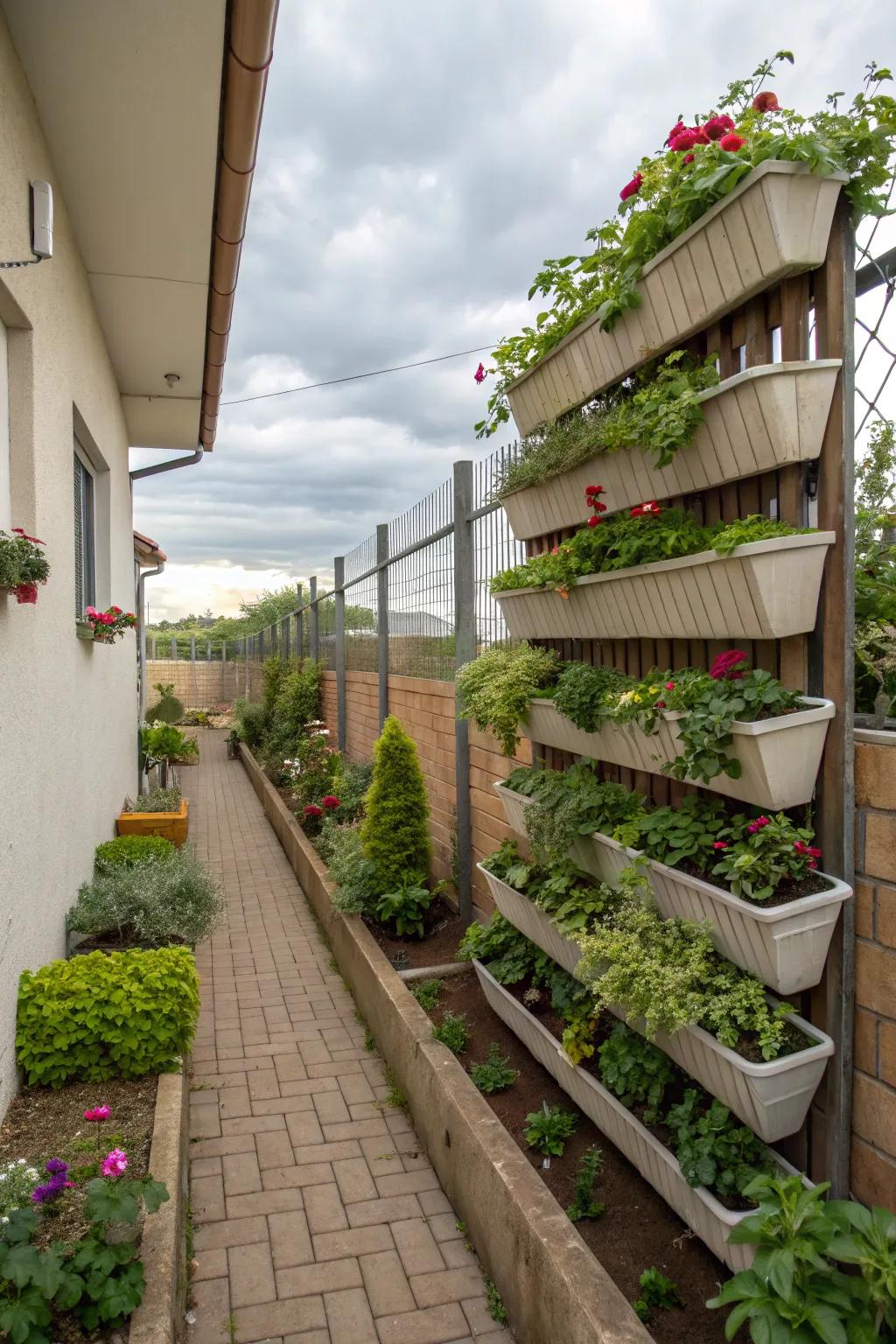 Make the most of narrow spaces with smart planting solutions.