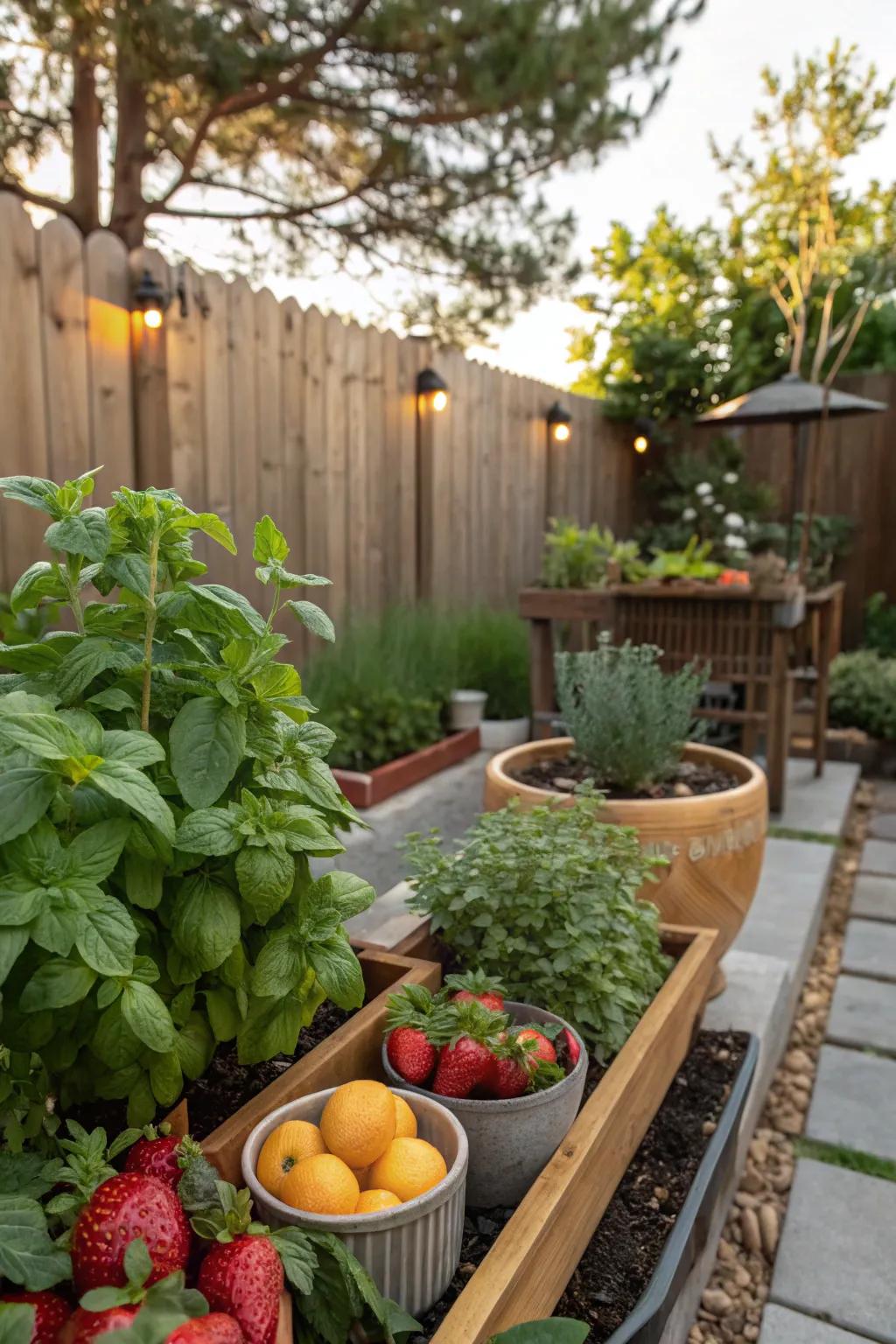 A cocktail garden is both practical and delightful.