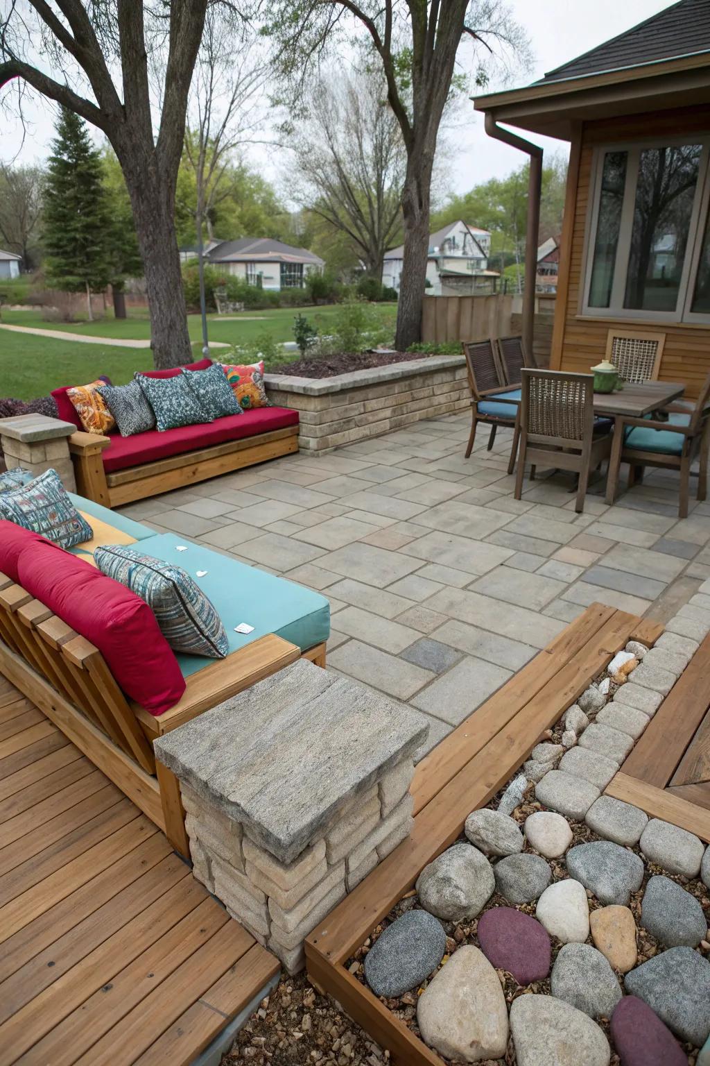 Variety in textures brings depth and interest to your patio.