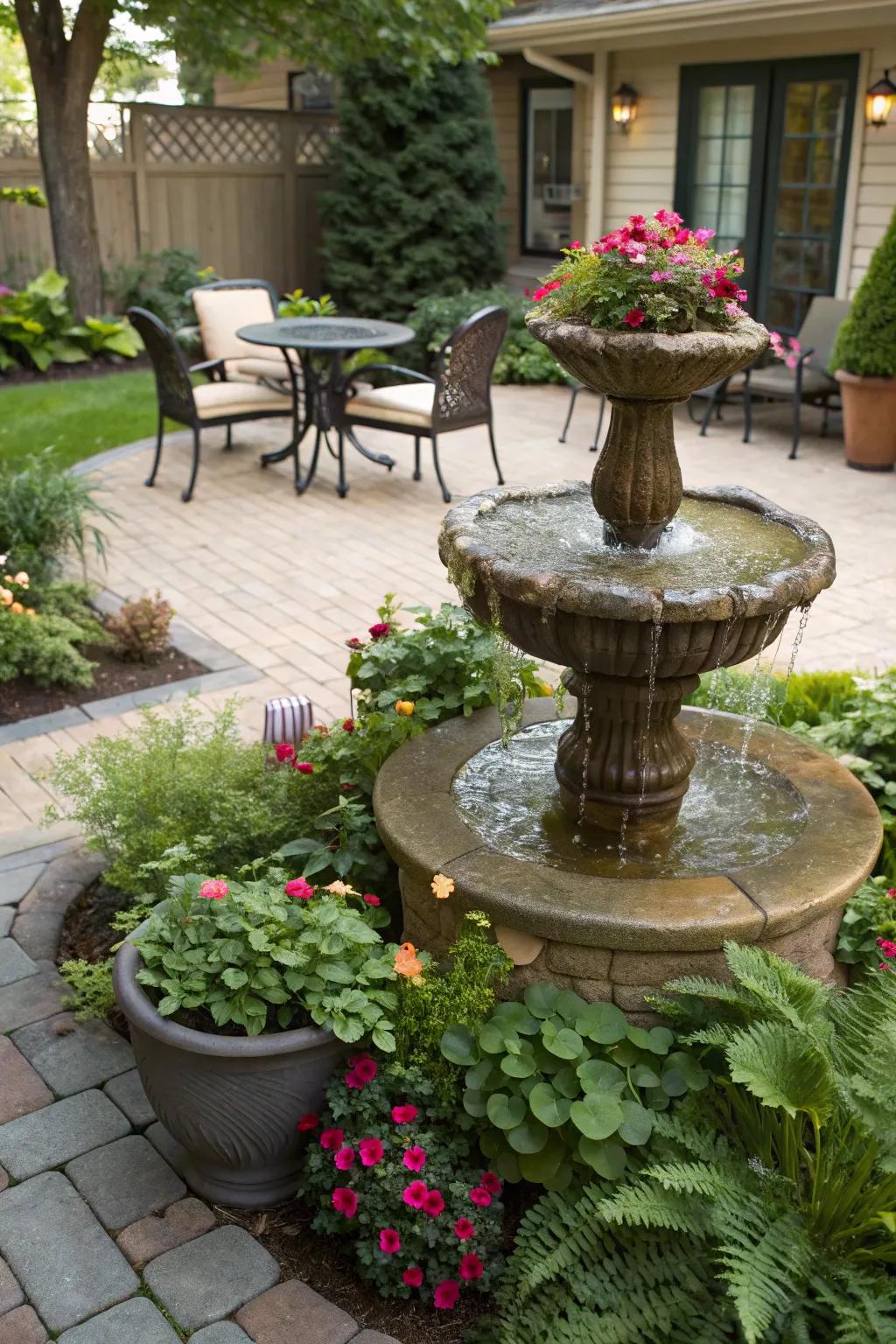 Water features introduce serenity to your outdoor space.