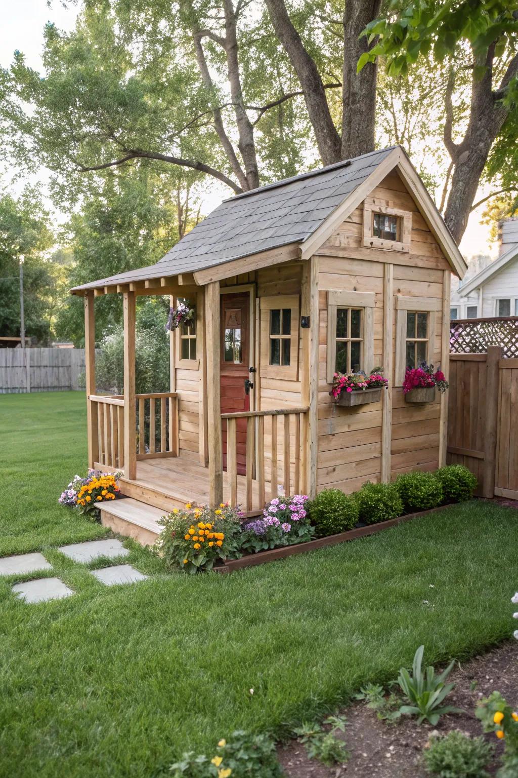 A DIY playhouse brings imagination to life.