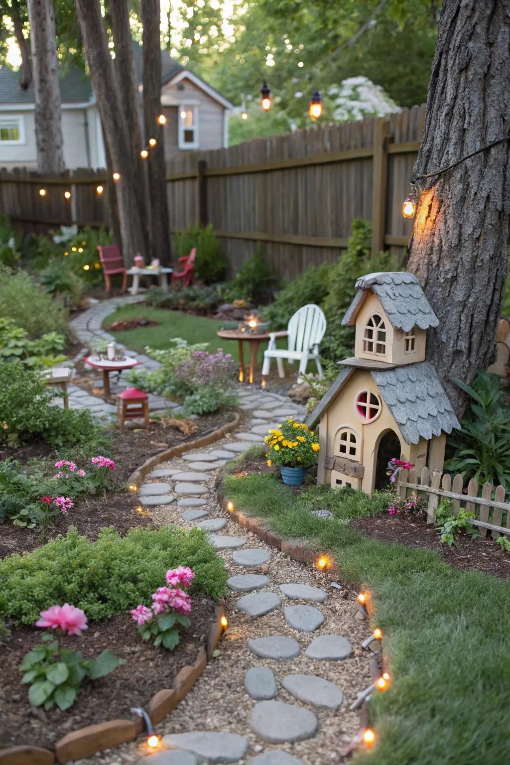 Fairy gardens create magical worlds for imaginative play.