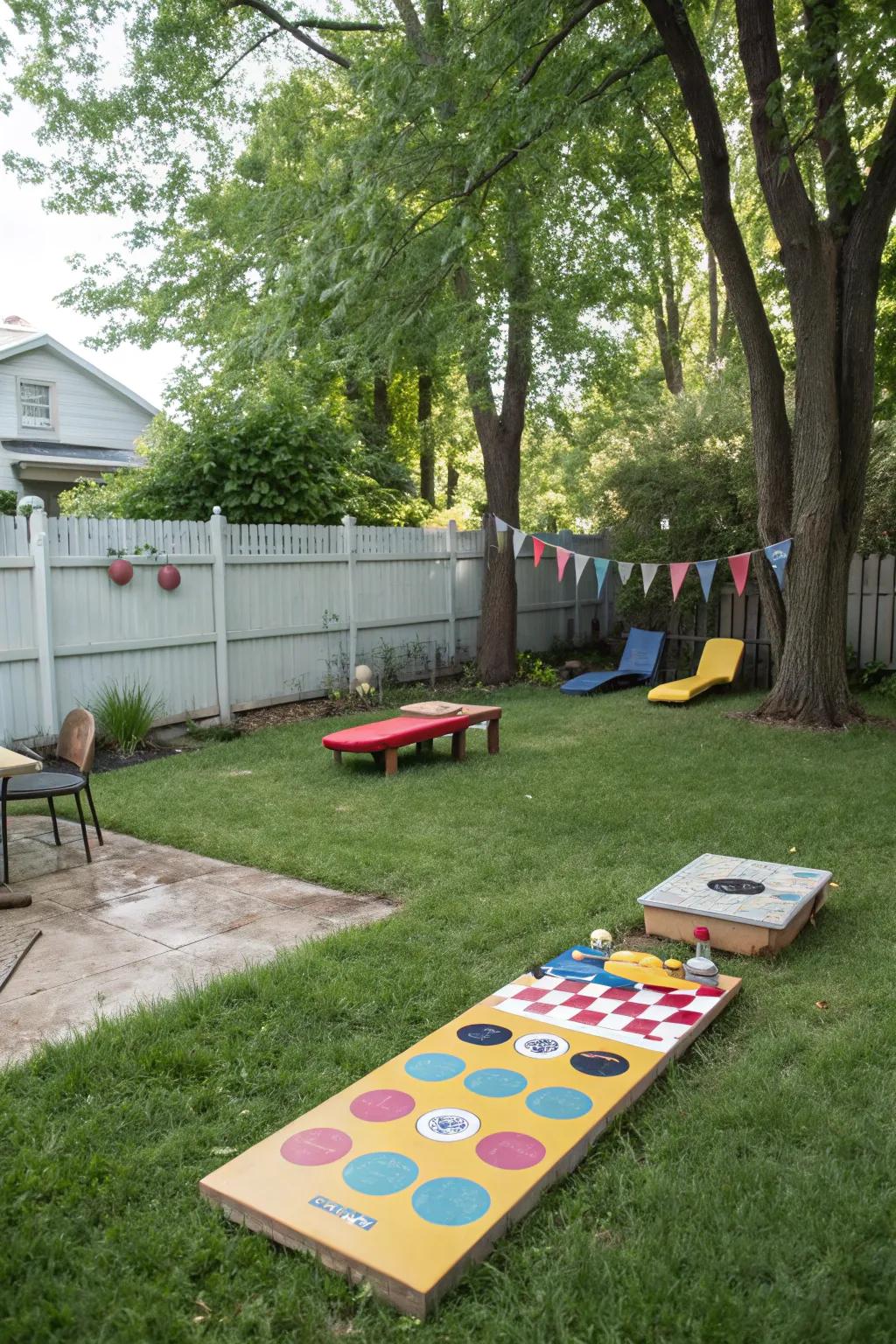 Outdoor games bring families together for fun and laughter.