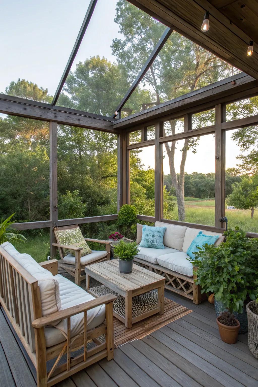 An eco-friendly retreat with sustainable design elements.