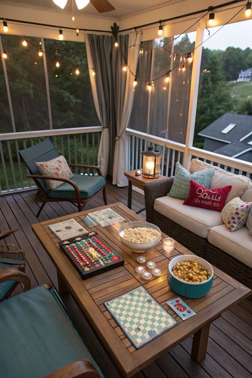 A fun and engaging space for family game nights.