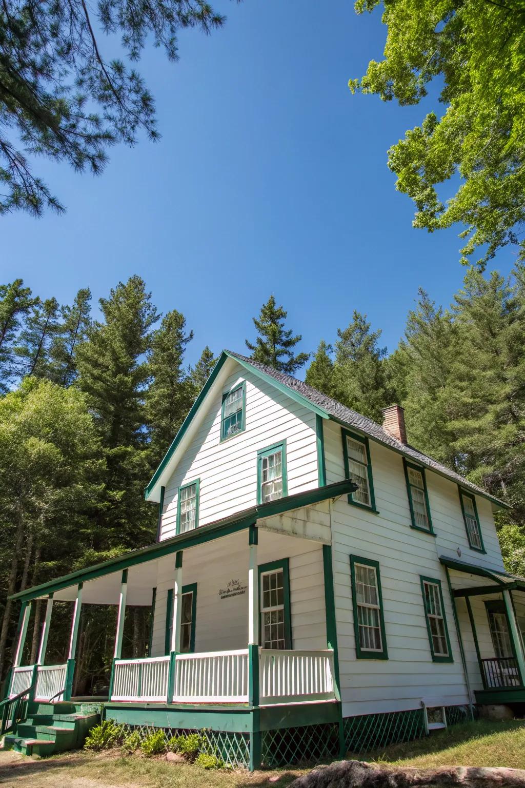 Classic white exteriors offer a timeless and clean look.