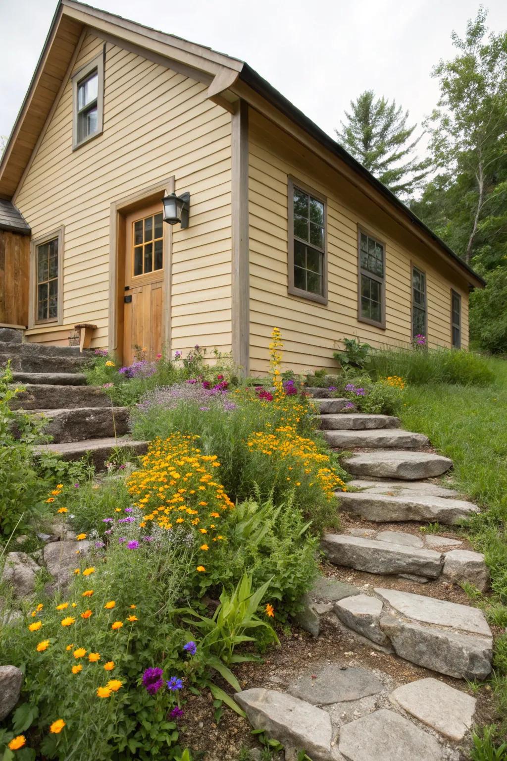 Warm beige offers a timeless and elegant look for cabins.