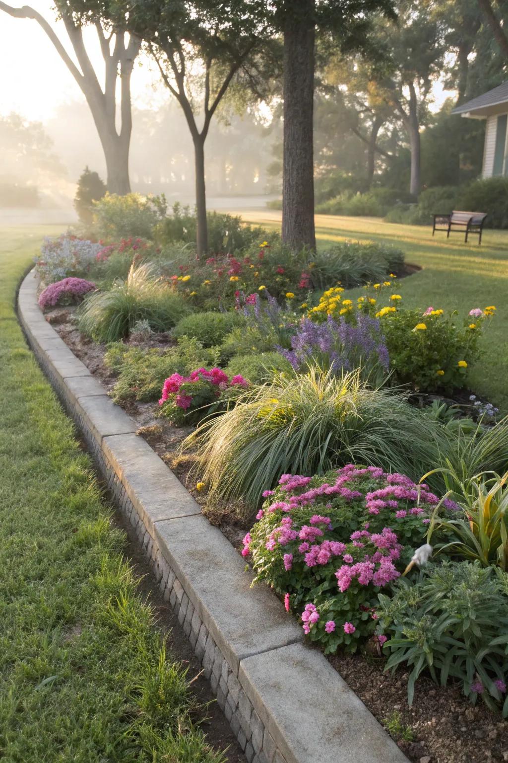 Living plant borders add a natural and vibrant touch to gardens.