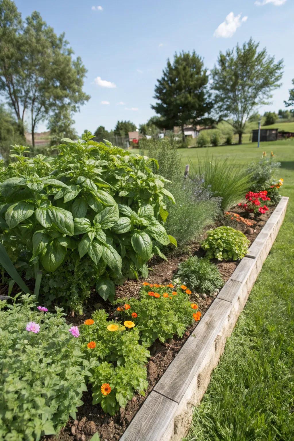 Edible plant borders offer beauty and practicality in gardens.