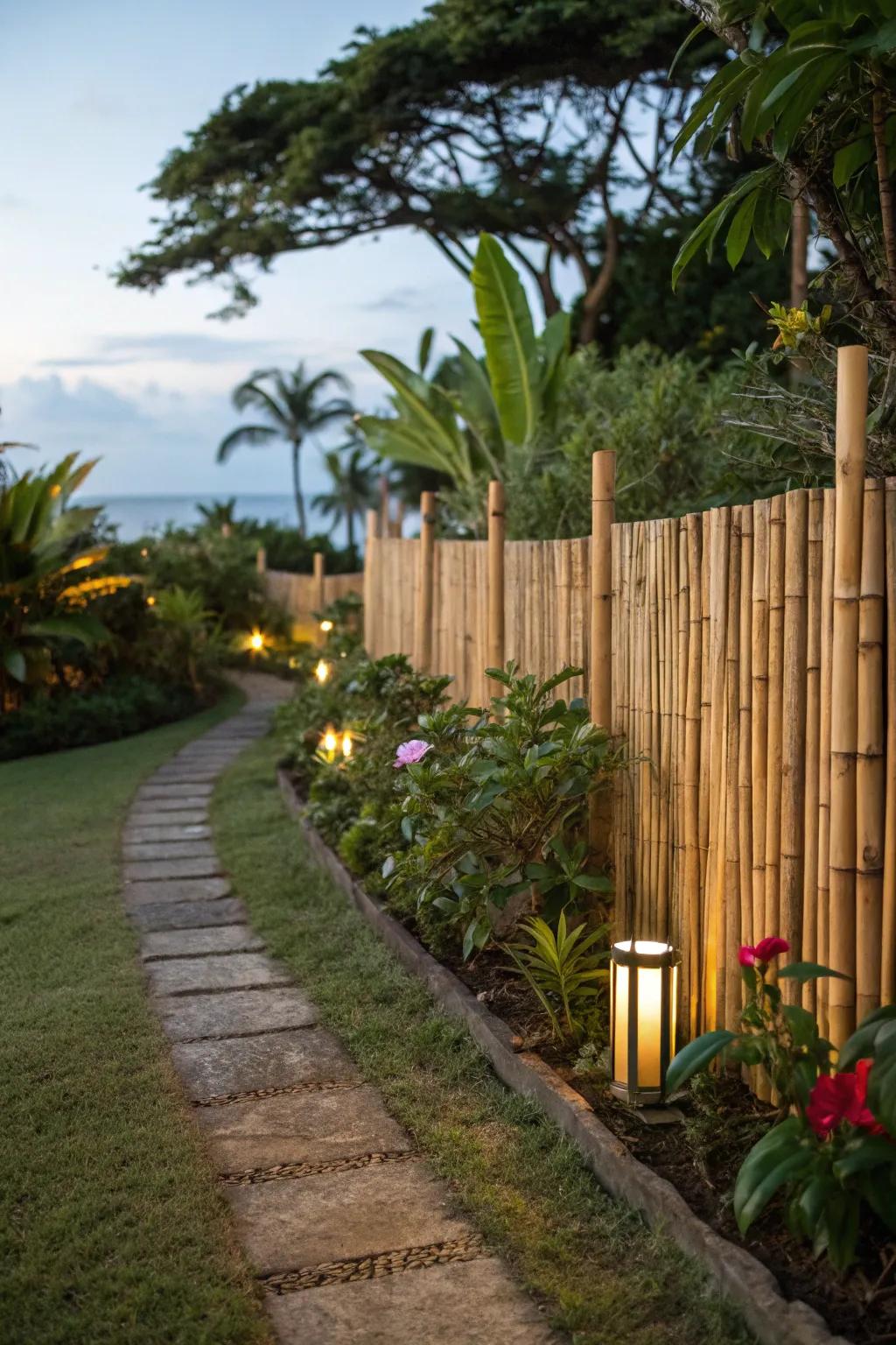 Bamboo borders bring sustainability and style to garden edges.