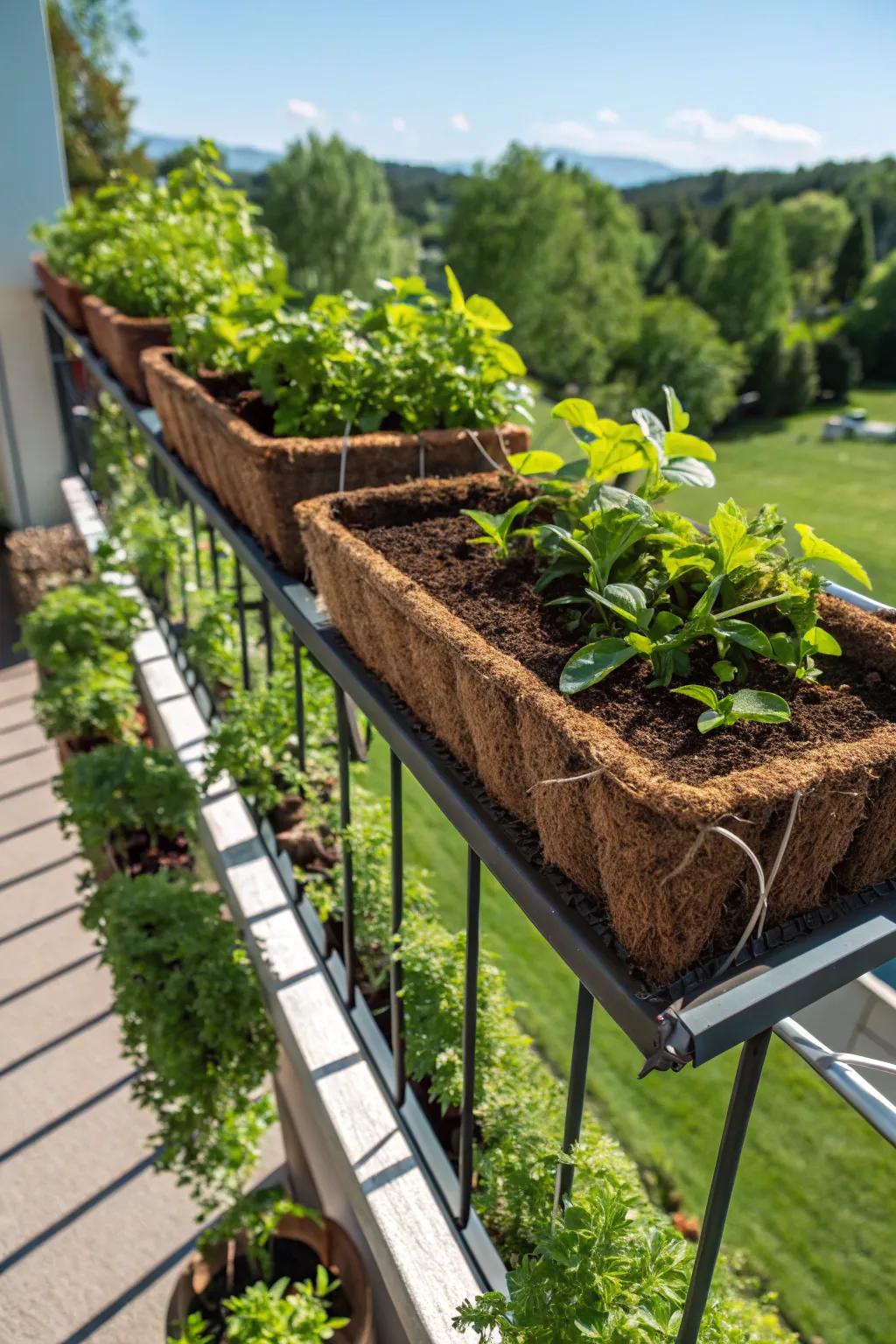 Coco liners offer sustainable and effective solutions for railing boxes.