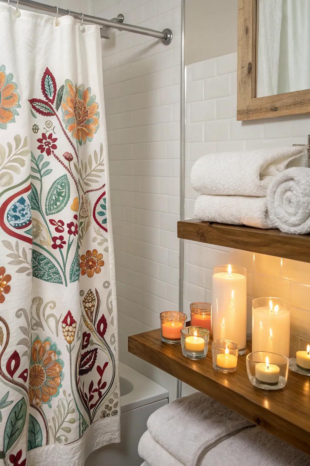 Accent decor items enhance the spa-like atmosphere of your bathroom.