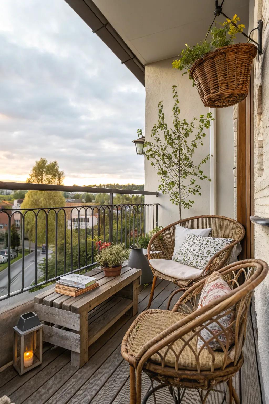 Layer textures with a mix of materials for a cozy atmosphere.