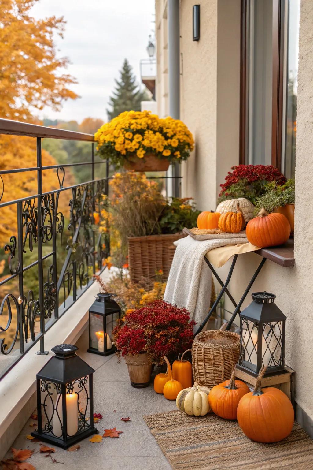 Refresh your balcony with decor that celebrates each season.