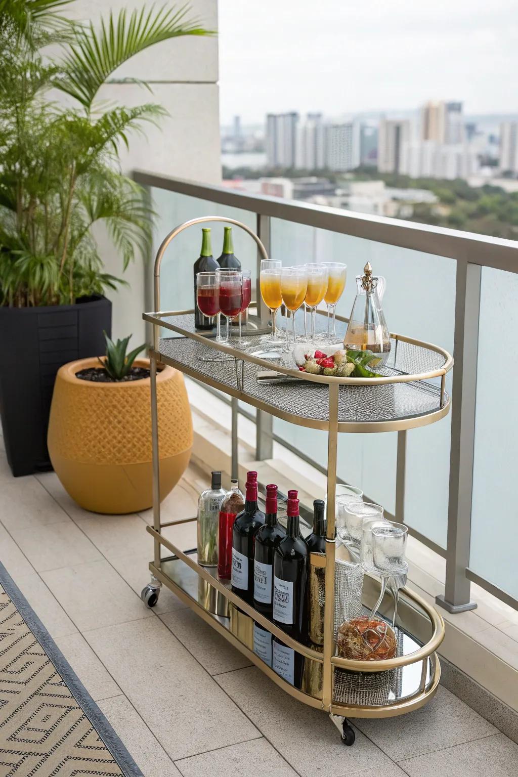 Elevate your entertaining game with a chic bar cart.