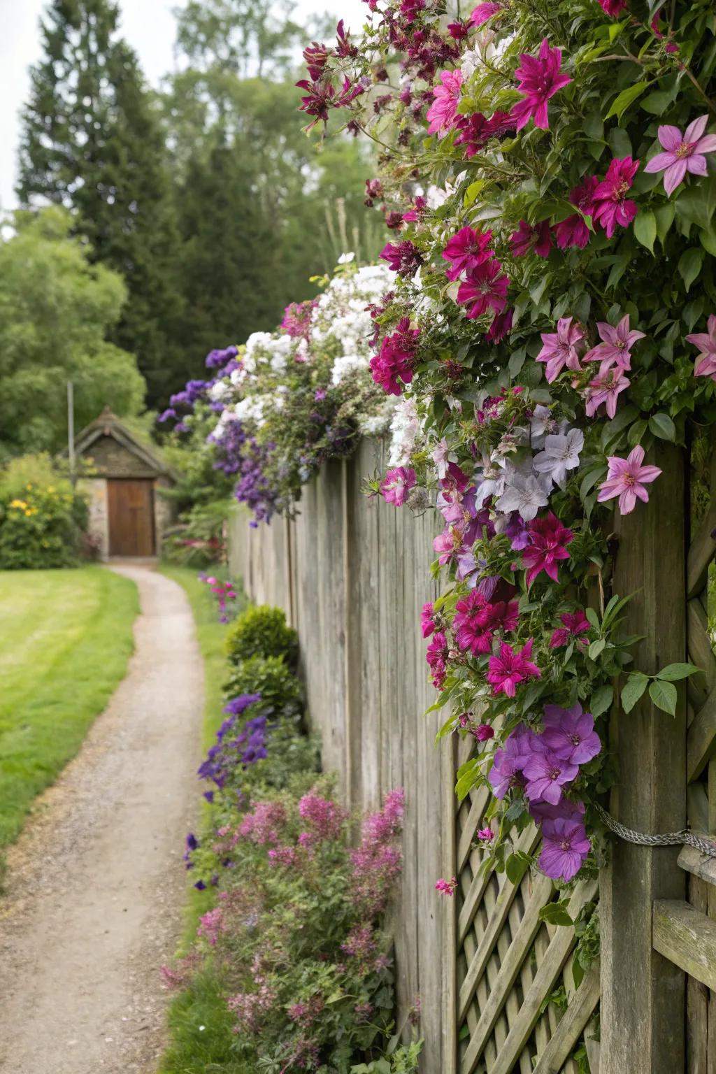 Climbing plants transform vertical spaces.