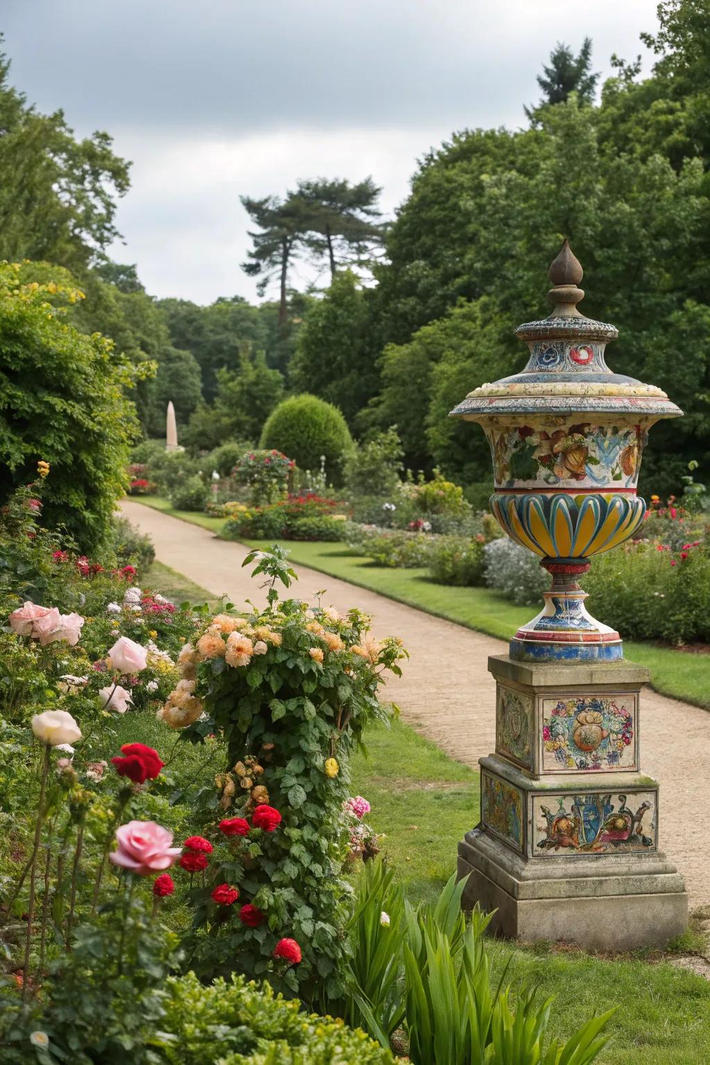 Garden art that adds whimsy and color.