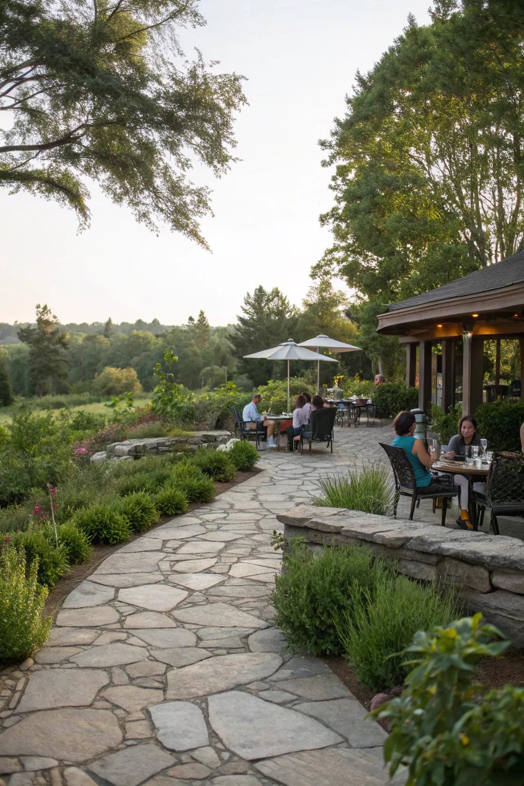 Pathways provide structure and flow to your patio layout.