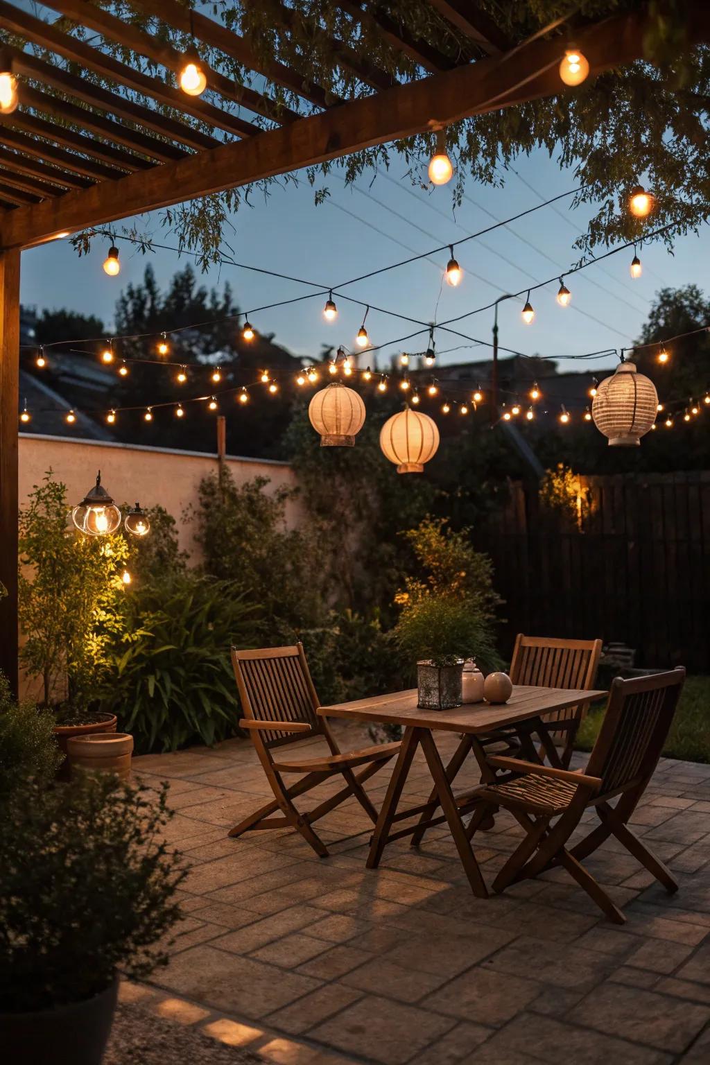 Illuminate your patio for enchanting nights.