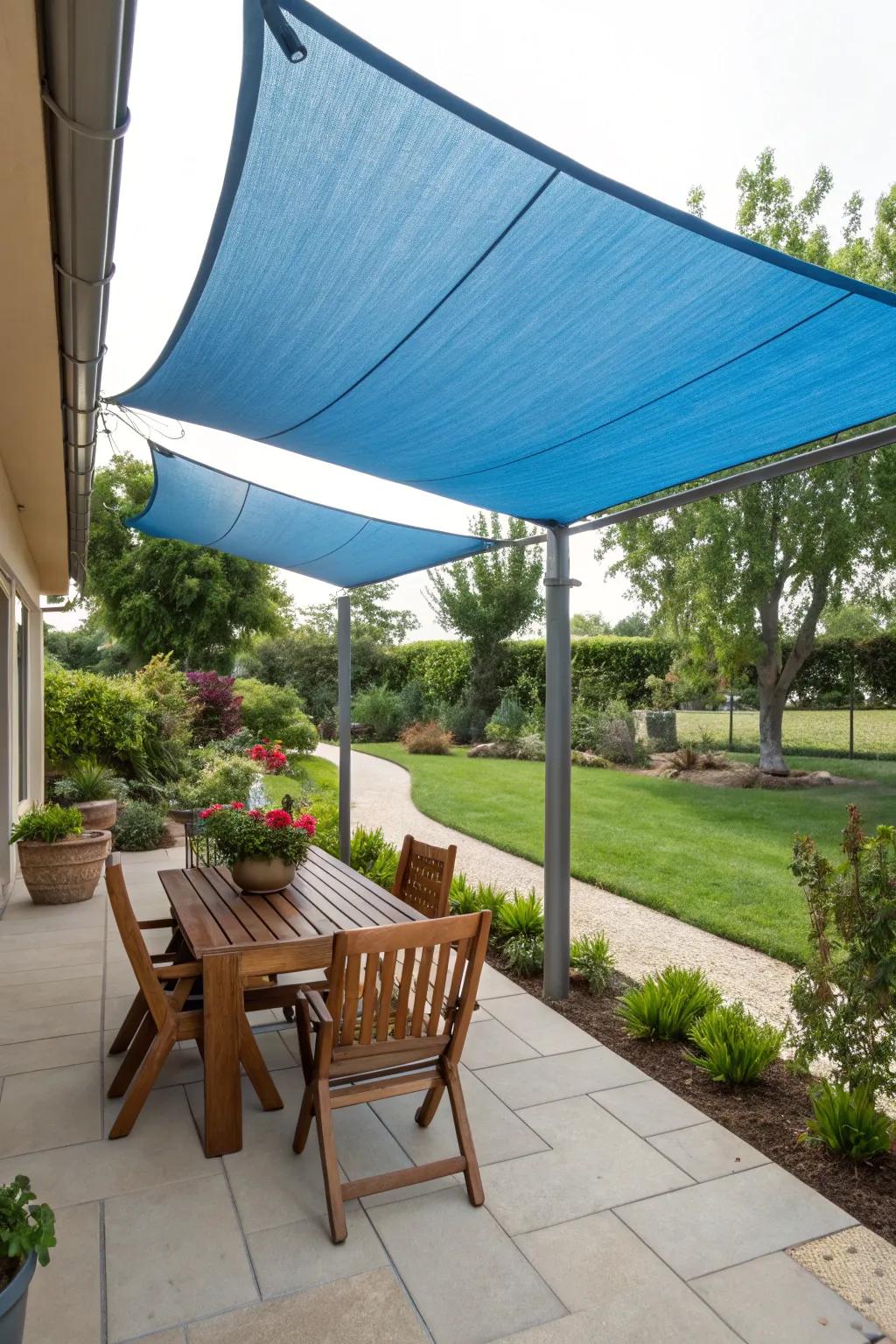 Stay cool with a stylish canopy or shade sail.