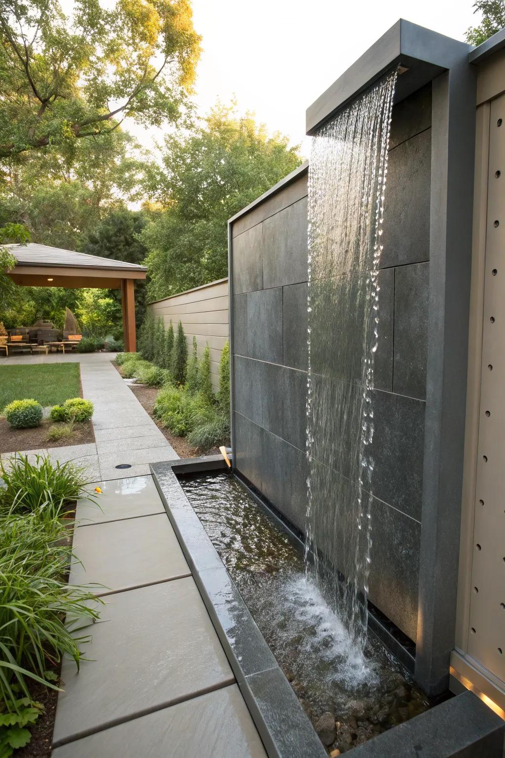 Industrial chic waterfalls add a stylish edge to contemporary spaces.